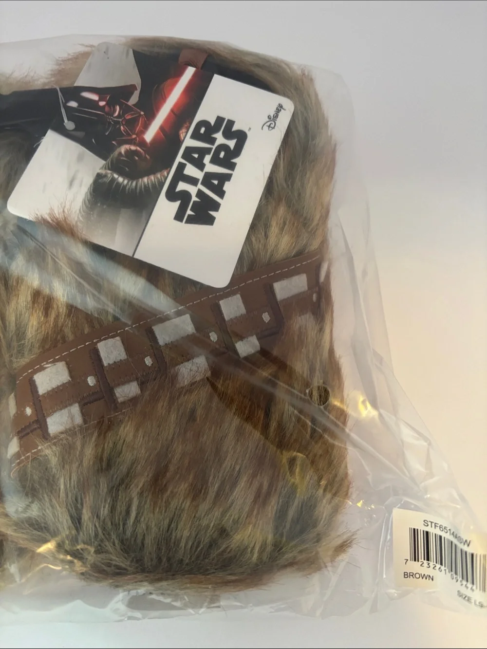 Star Wars Chewbacca Disney Wookie Feet Faux Fur Slip-Ons - Brown and Tan